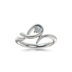 Silver And Lab Grown Diamond Fashion Ring .09Cttw