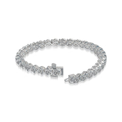 1Cttw Silver And Lab Grown Diamond ILLUSION PLATE Bracelet