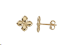14KYG POLISHED FLOWER STUDS