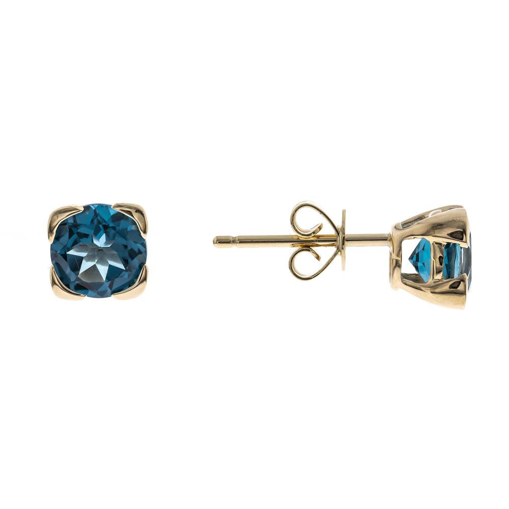 10KYG LONDON BLUE TOPAZ STUDS