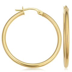 10KYG LRG RND HOOPS
