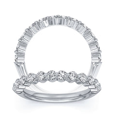 14K White Gold Diamond Wedding Band