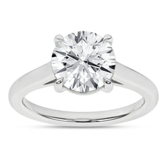 14K White Gold Round Solitaire Engagement Ring