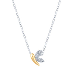 SS SM LAB DIA BUTTERFLY PEND D=.12CTTW