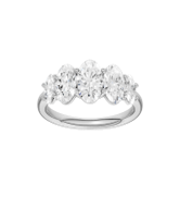 14K White Gold Graduated 5-Stone Band