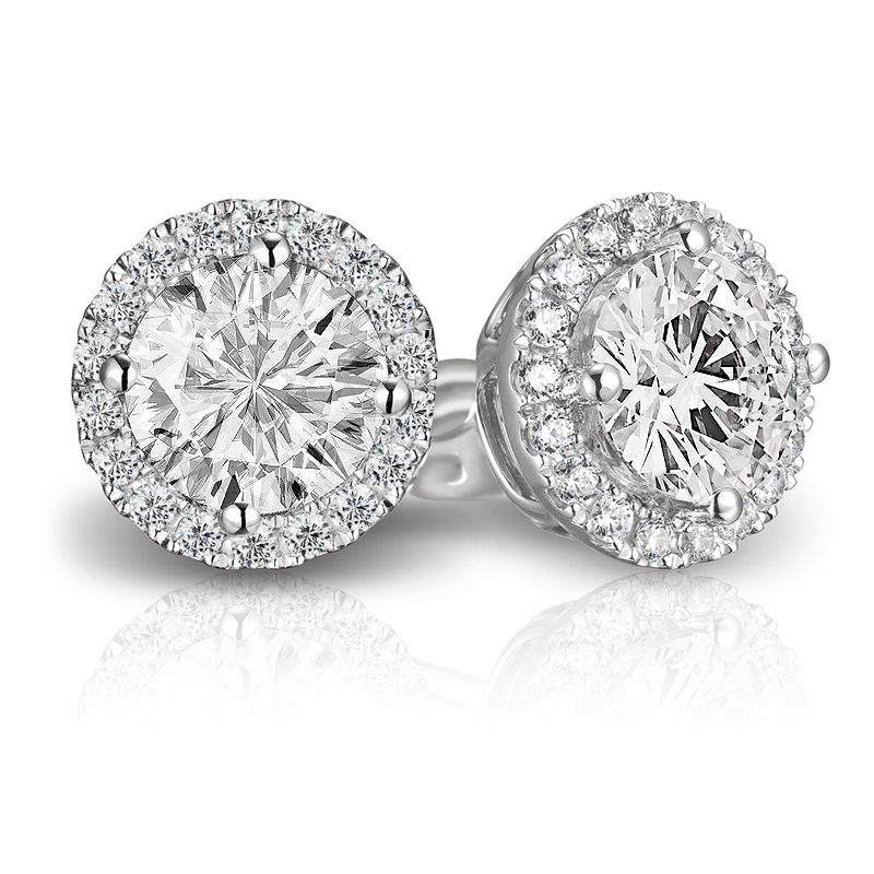 Halo Preferred 105 Round Diamond 70 Ct Tw Earrings Studs In 14k Halo Preferred 105 Round Diamond 70 Ct Tw Earrings Studs In 14k White Gold Amdpha Plg Pe05 40 P4q