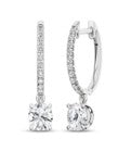 14K White Gold Drop Earrings
