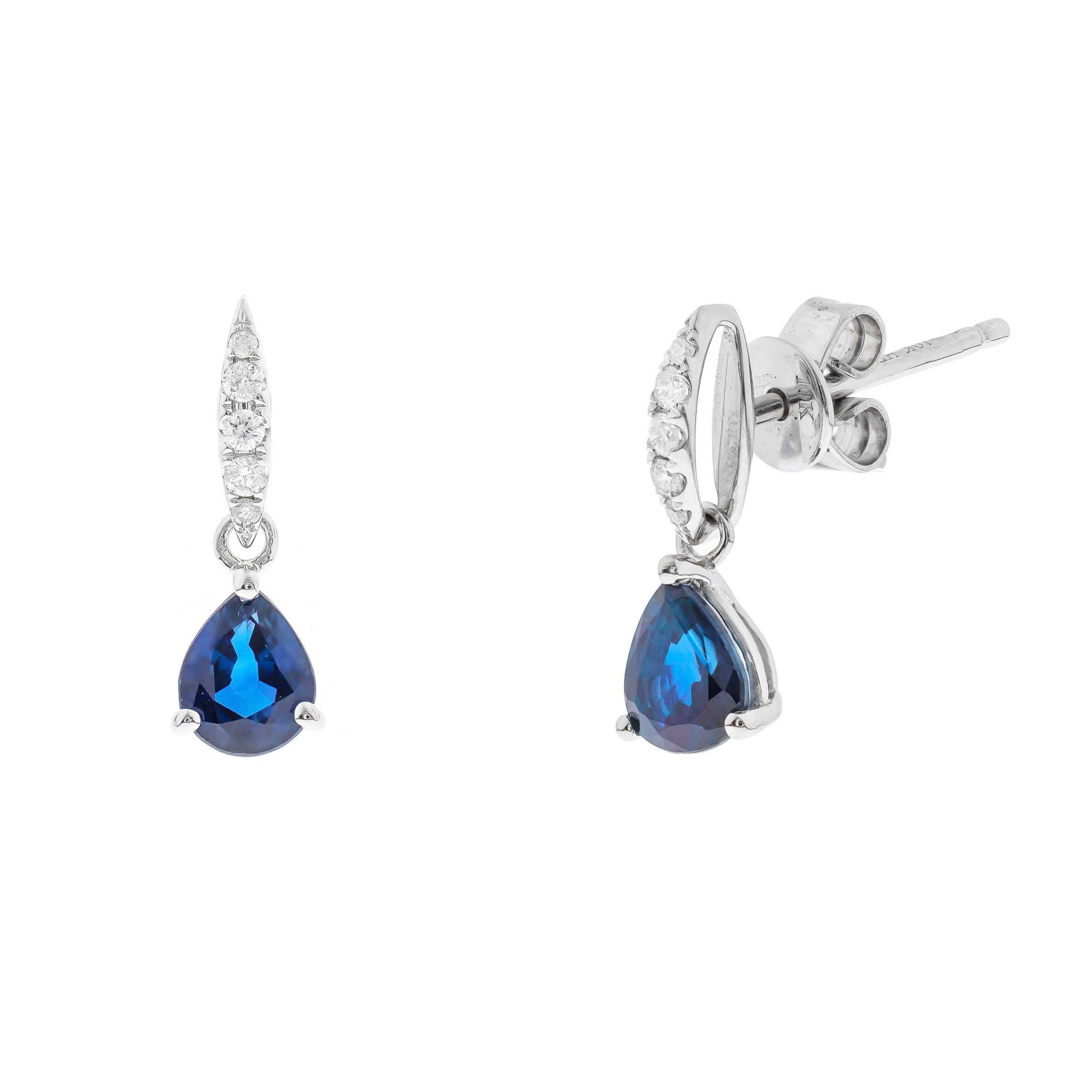 10KWG BL SAPPH EARRING