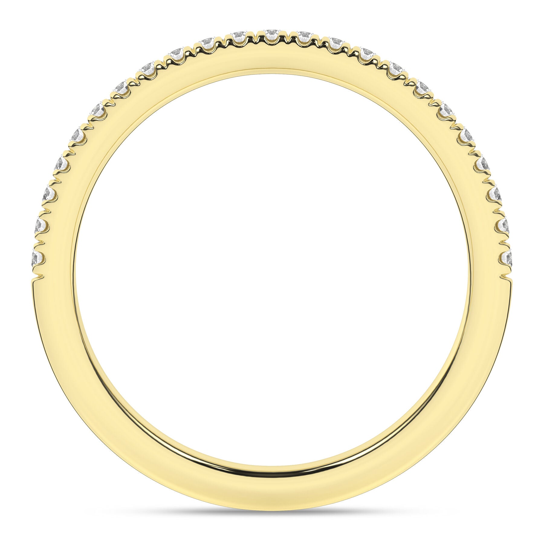 14K Yellow Diamond Gold Wedding Band