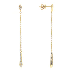 10KYG DIA DANGLE EAR D=.20CTTW