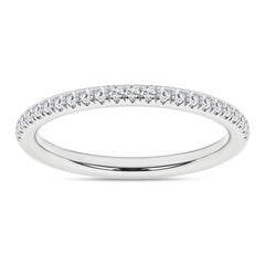 14K White Gold Diamond Wedding Band