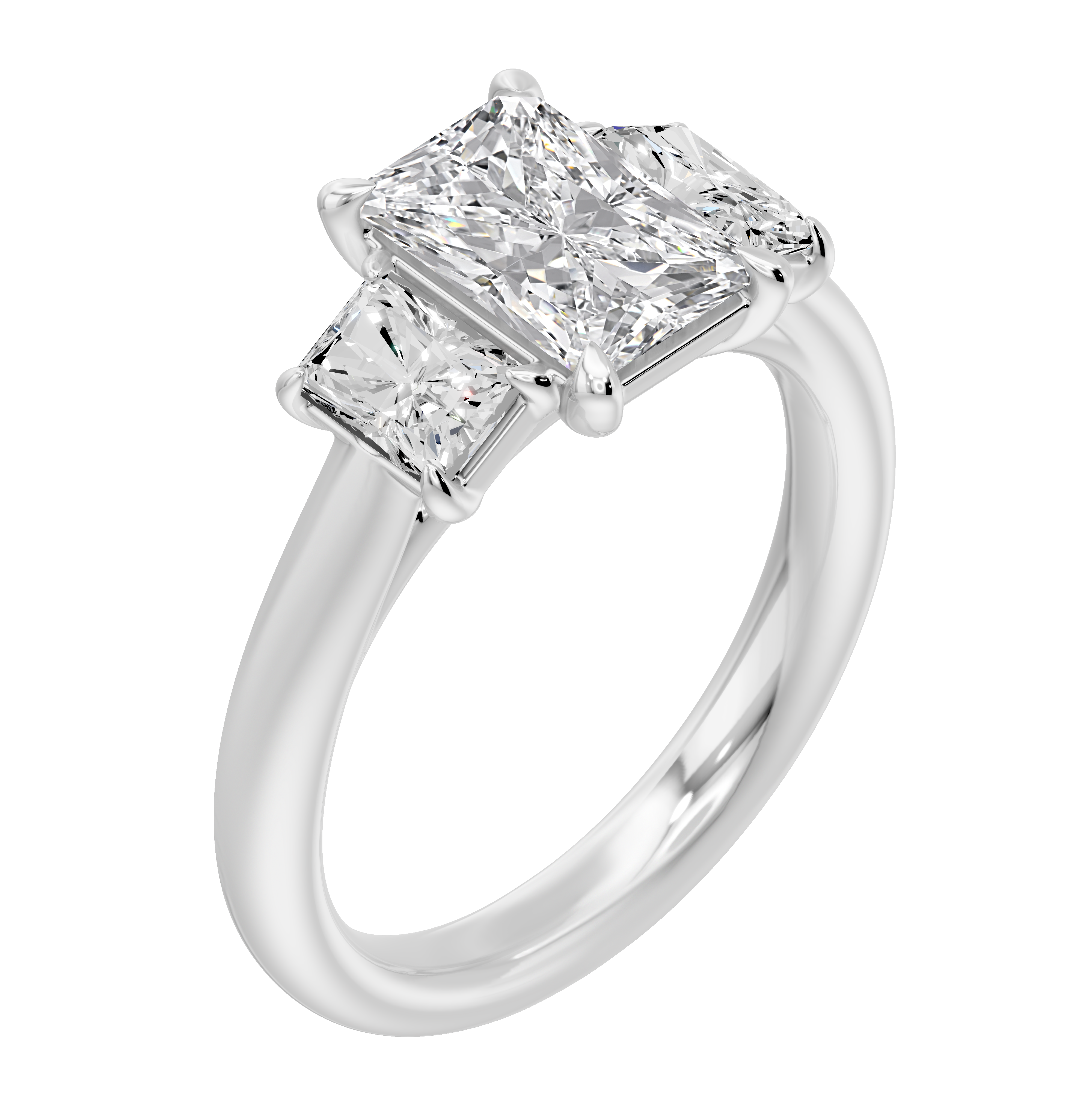 Plat radiant 3 stone ctr d=2.06 D/VS ctw 3.06
LG# LG710555530