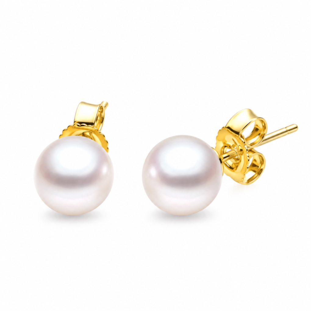 14K Yellow Gold 5.5-6mm Freshwater Pearl Stud Earrings