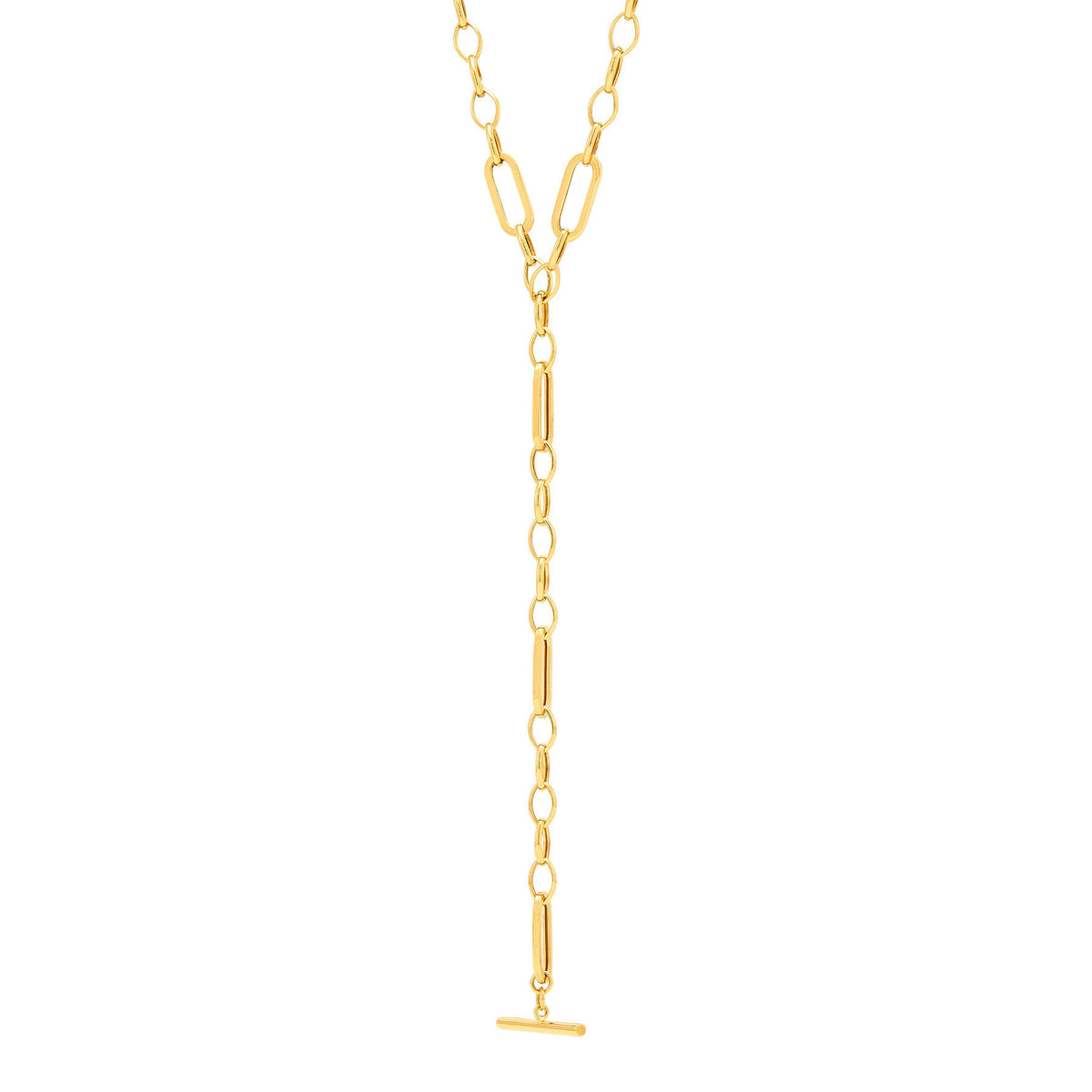 14K Yellow Gold Lariat Necklace