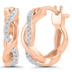 10kp .05cttw Infinity Hoop Earrings
