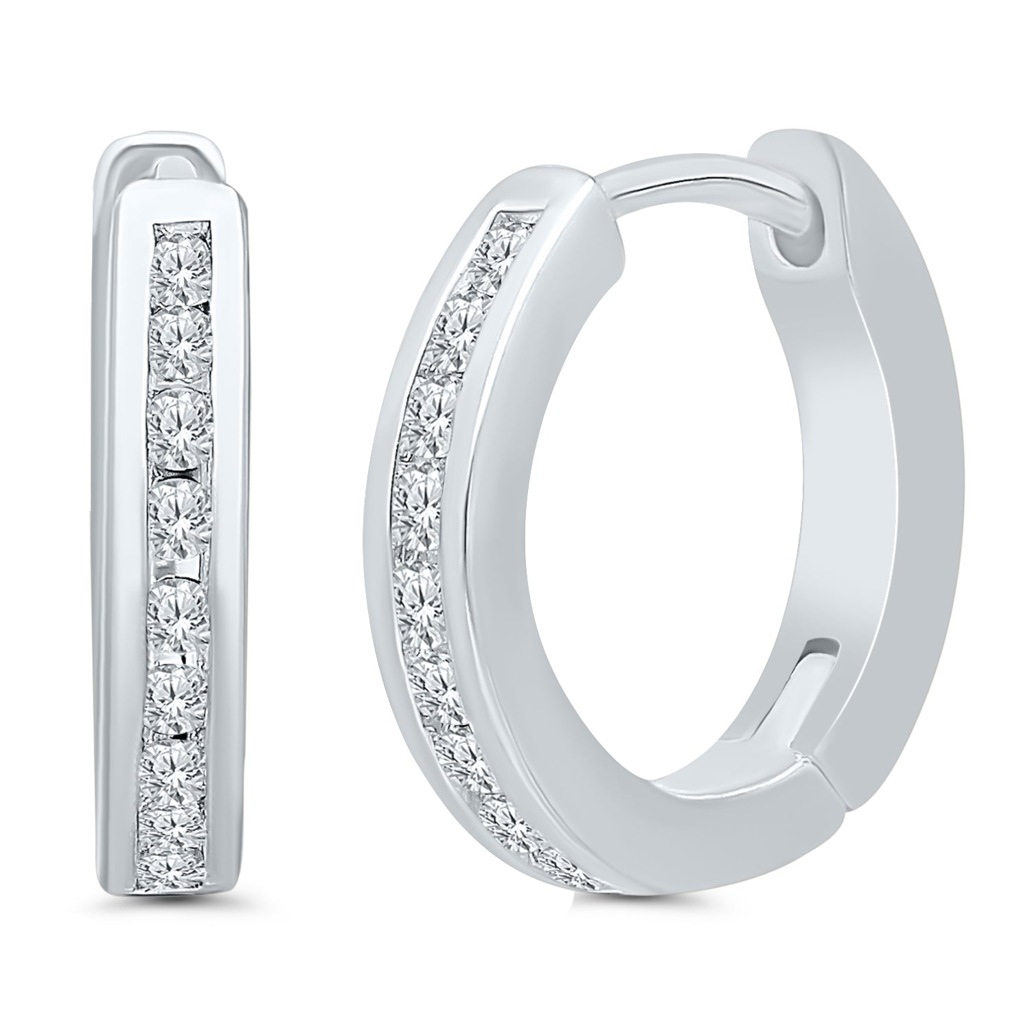 10kw Huggie Diamond Earrings .20cttw