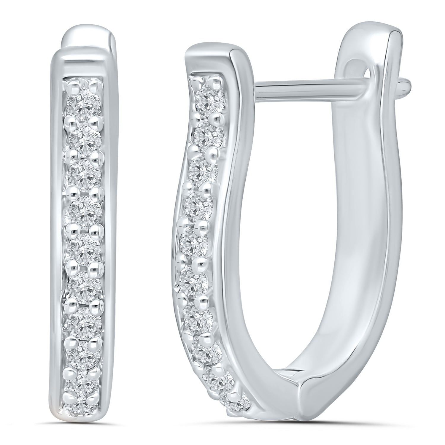10kw Huggie Diamond Earring .12cttw
