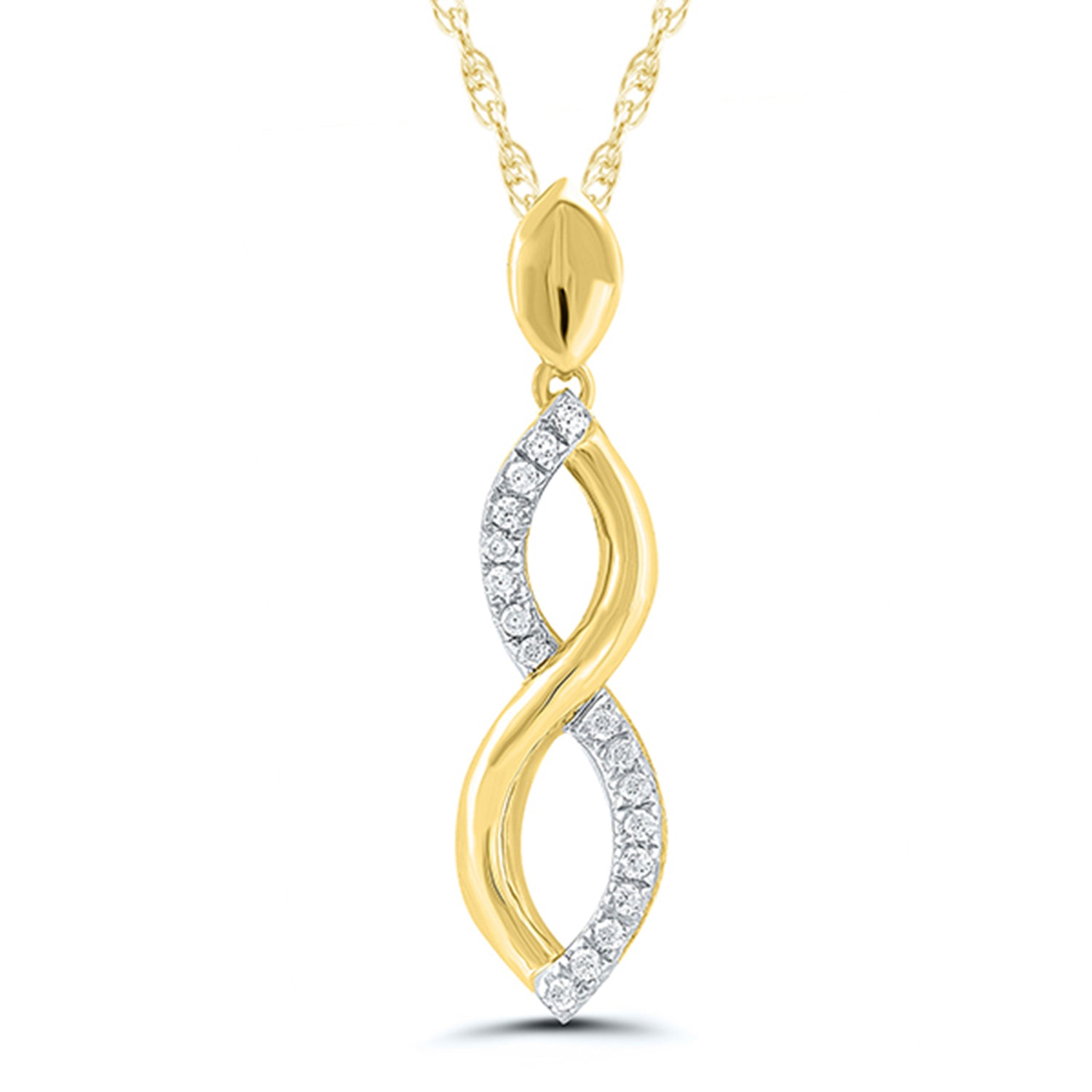 10ky .05cttw Diamond Infinity Pendant