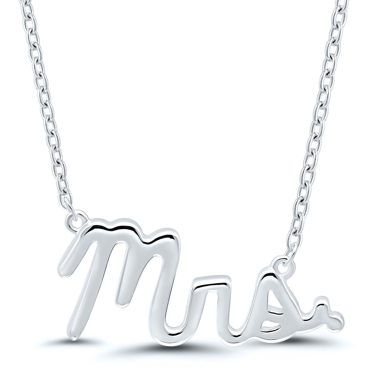 SS "Mrs" Necklace 18" chain