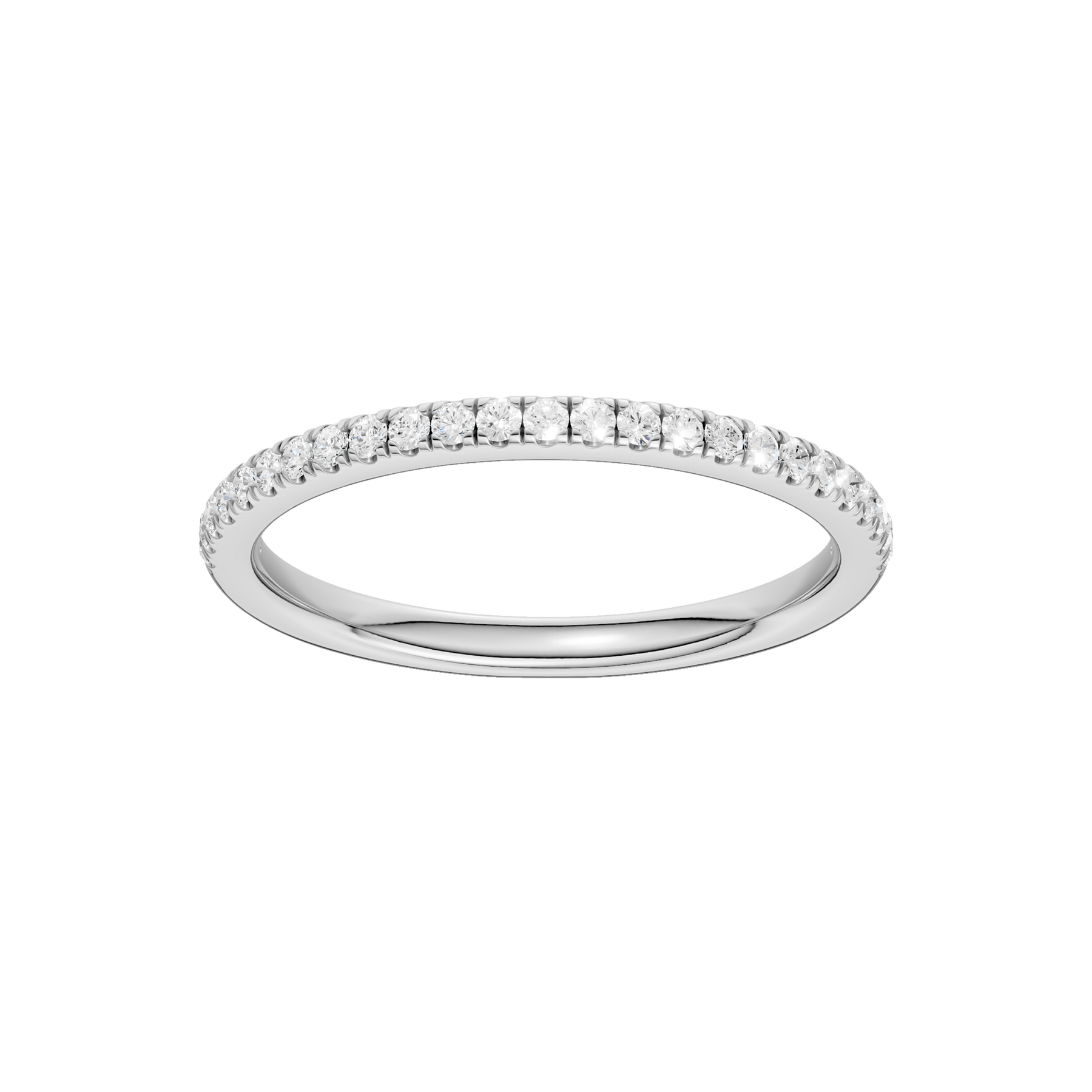 14K White Gold Engagement Ring