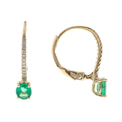10KYG EMERALD & DIA DROPS