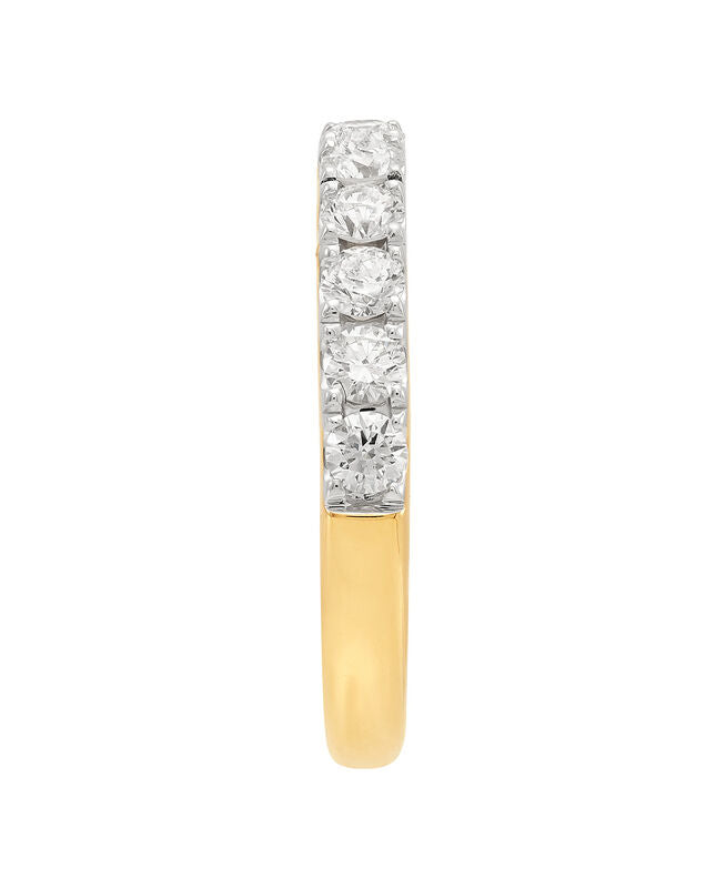 LAB GROWN 14KYG 12 STONE DIA BAND D=1.02CTTW