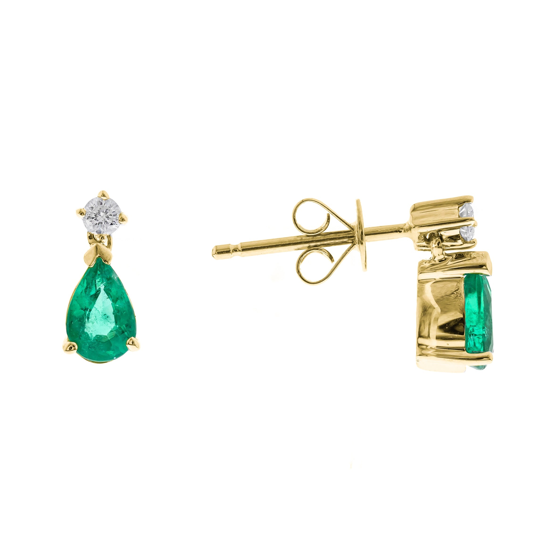 10 KY EMERALD EARRINGS