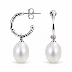 SS Ring and Pearl Stud Earrings
