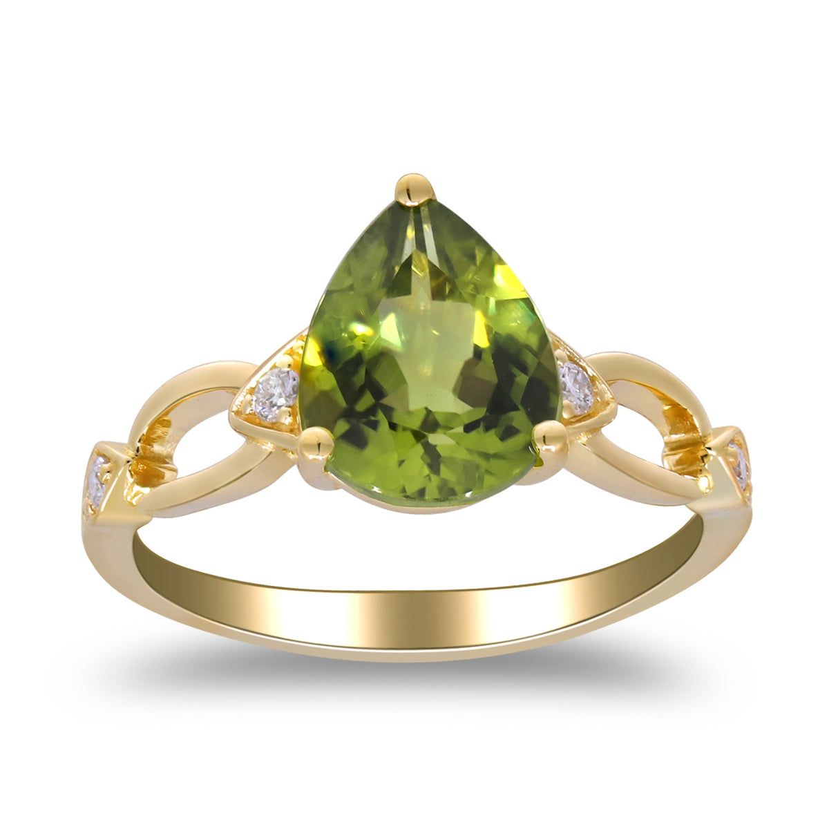 10K Yellow Gold Peridot Ring