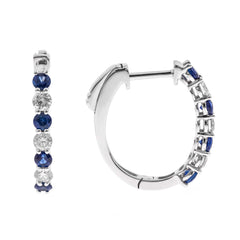 10K White Gold Sapphie Earrings