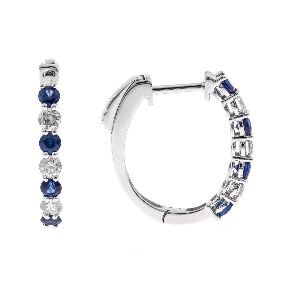 10K White Gold Sapphie Earrings