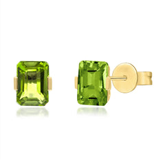 10K Yellow Gold Peridot Earrings