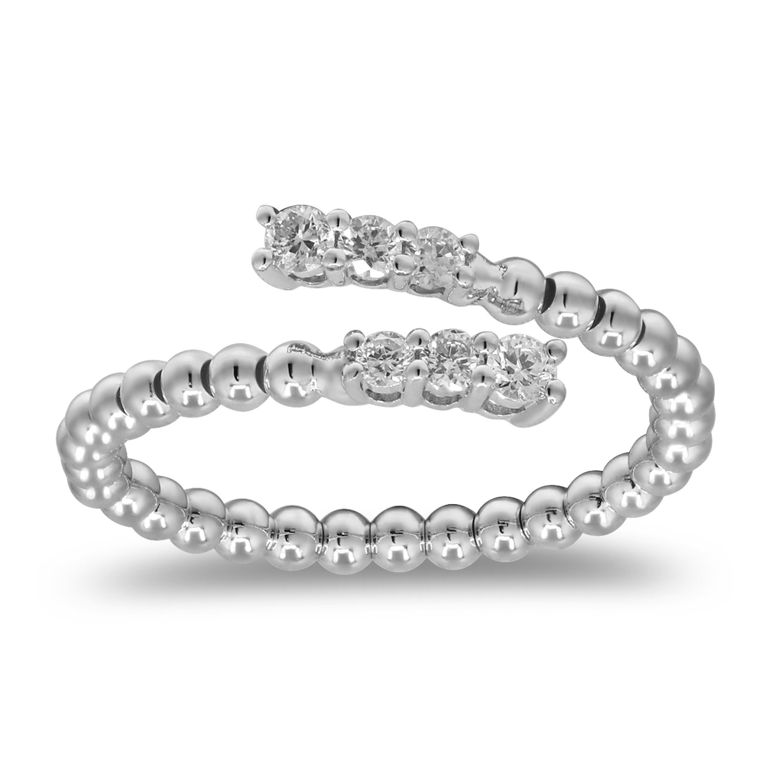 10K White Gold Diamond Flex Ring