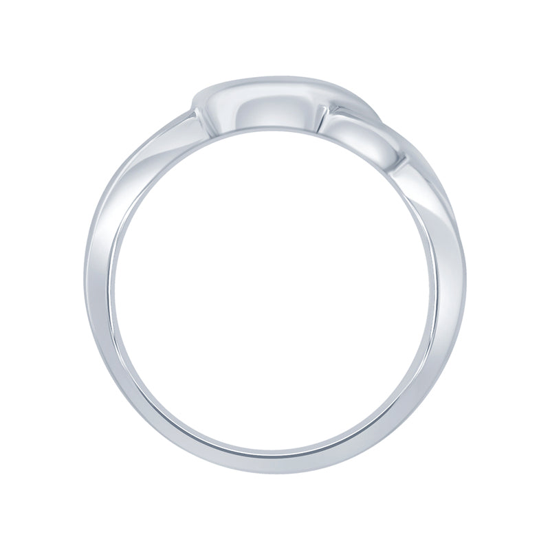 Sterling Silver Diamond Knot Ring