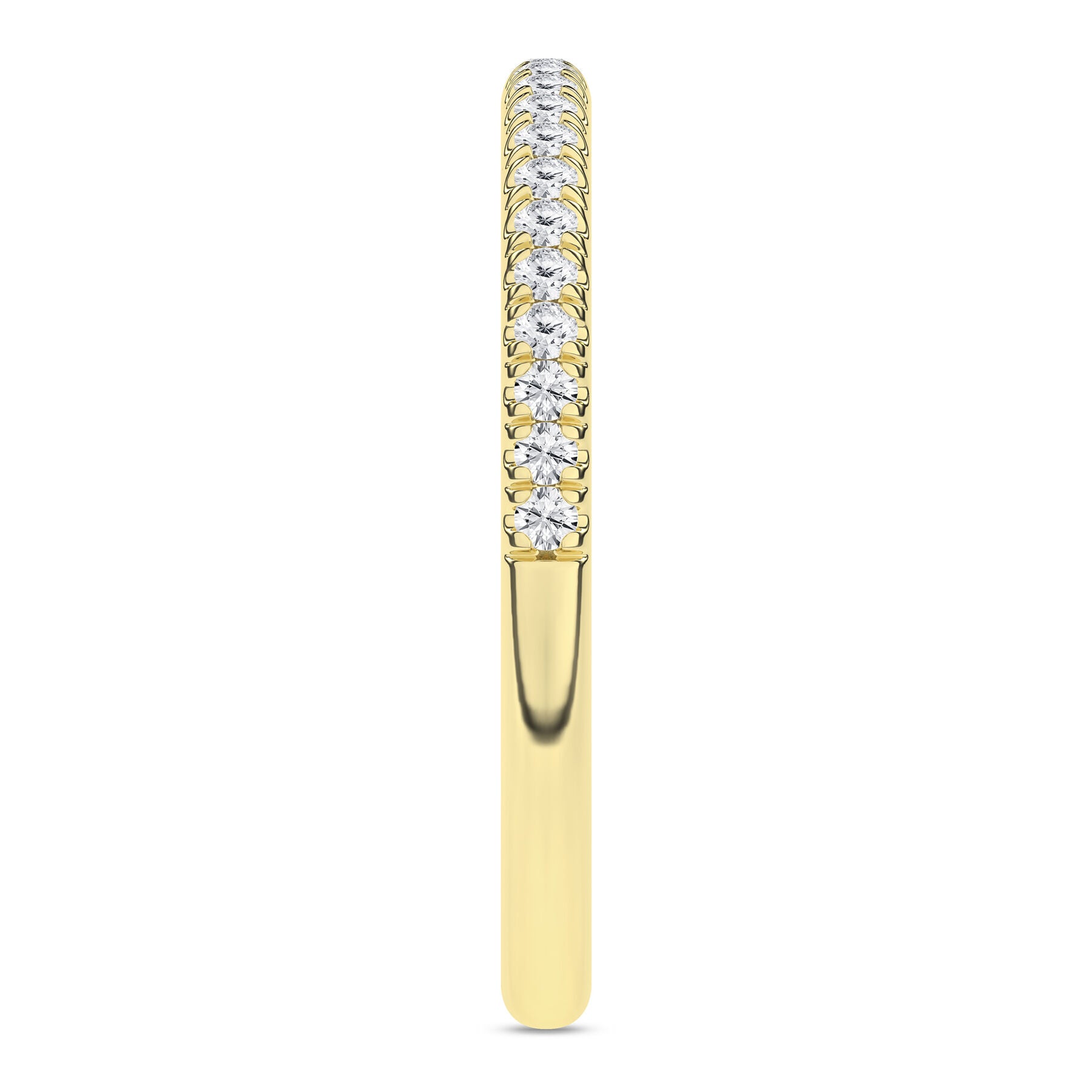 14K Yellow Diamond Gold Wedding Band