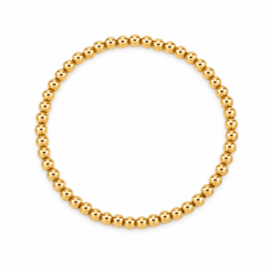 14kt Gold Filled Shine Bright Bead Bracelet - 4MM