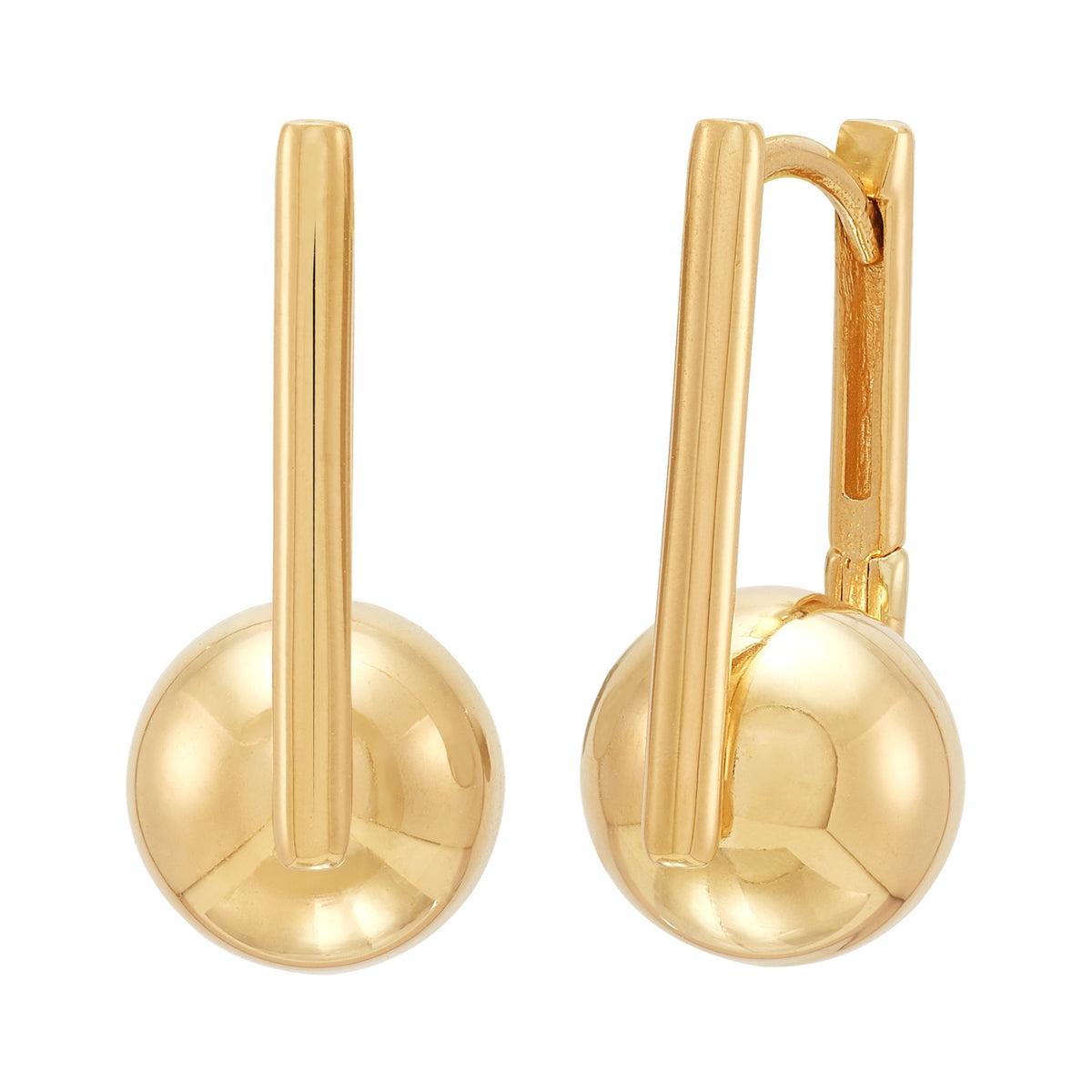14K Yellow Gold Huggie Earrings