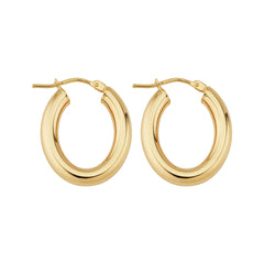 14KYG 3.5 X 10MM POL OVAL HOOPS