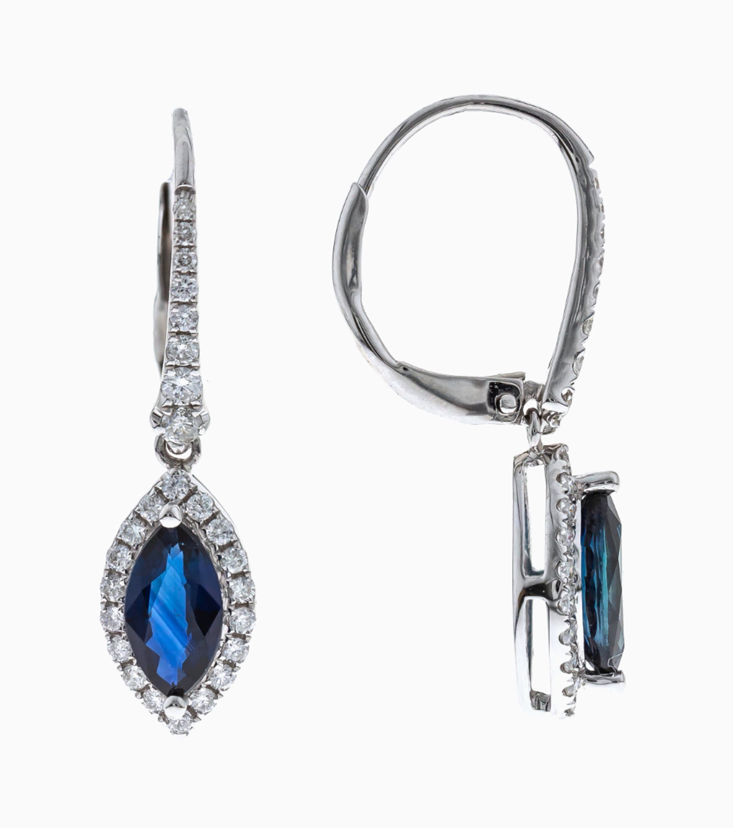 10KW BL SAPPH EARRINGS