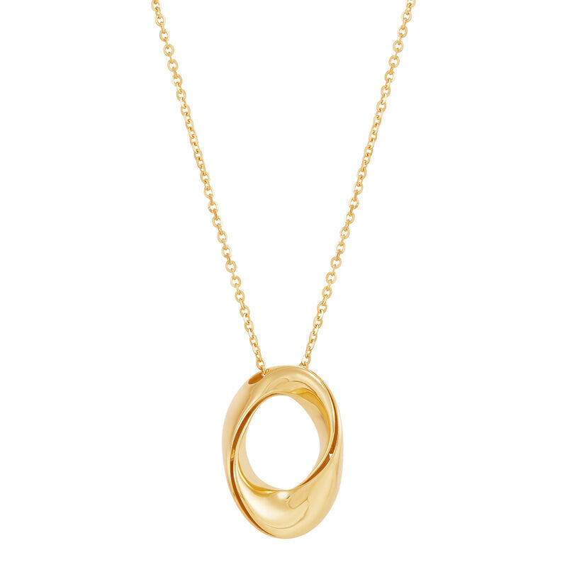 14KYG ELONGATED TEARDROP PEND