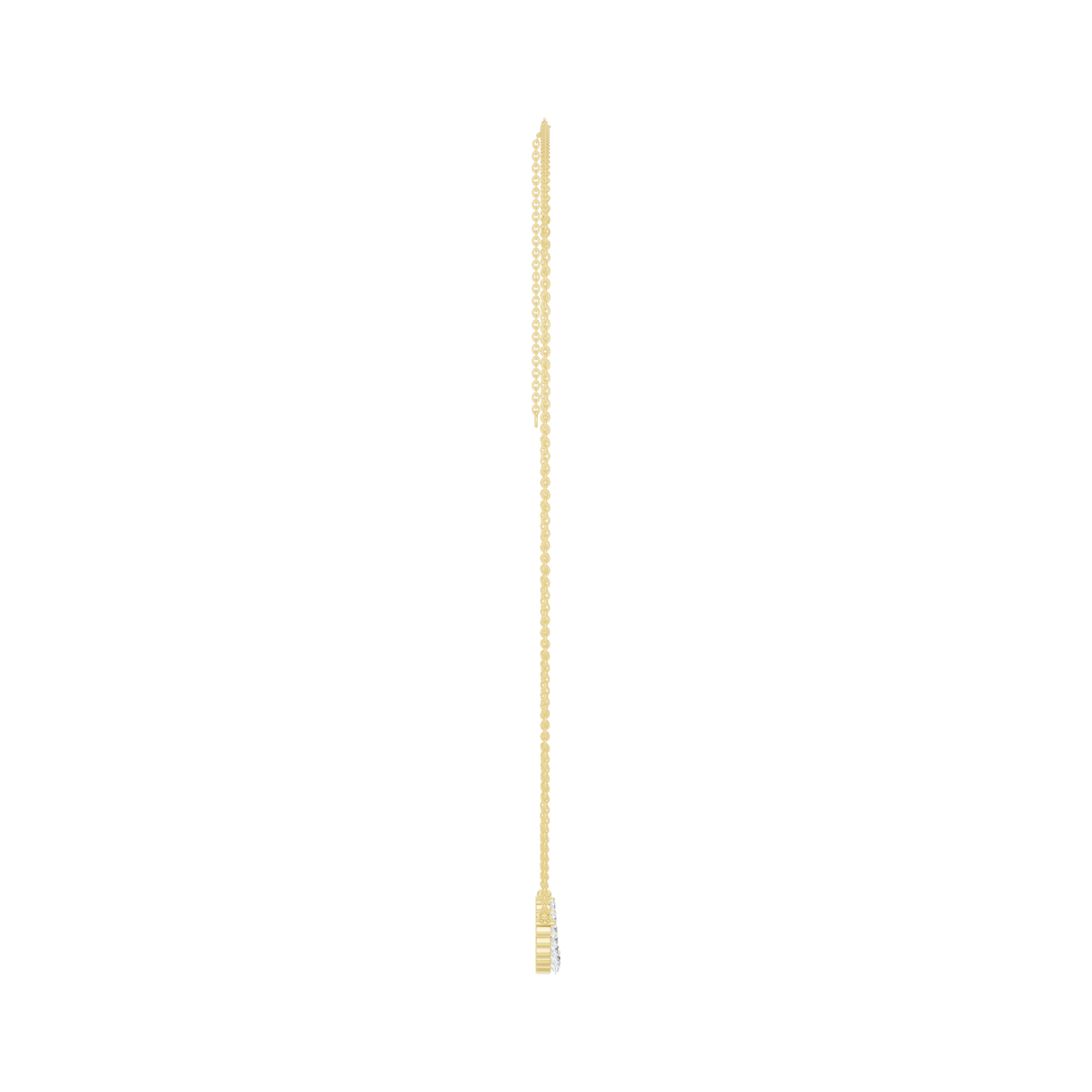 14K Yellow Gold Smiley Graduated Diamond Necklace