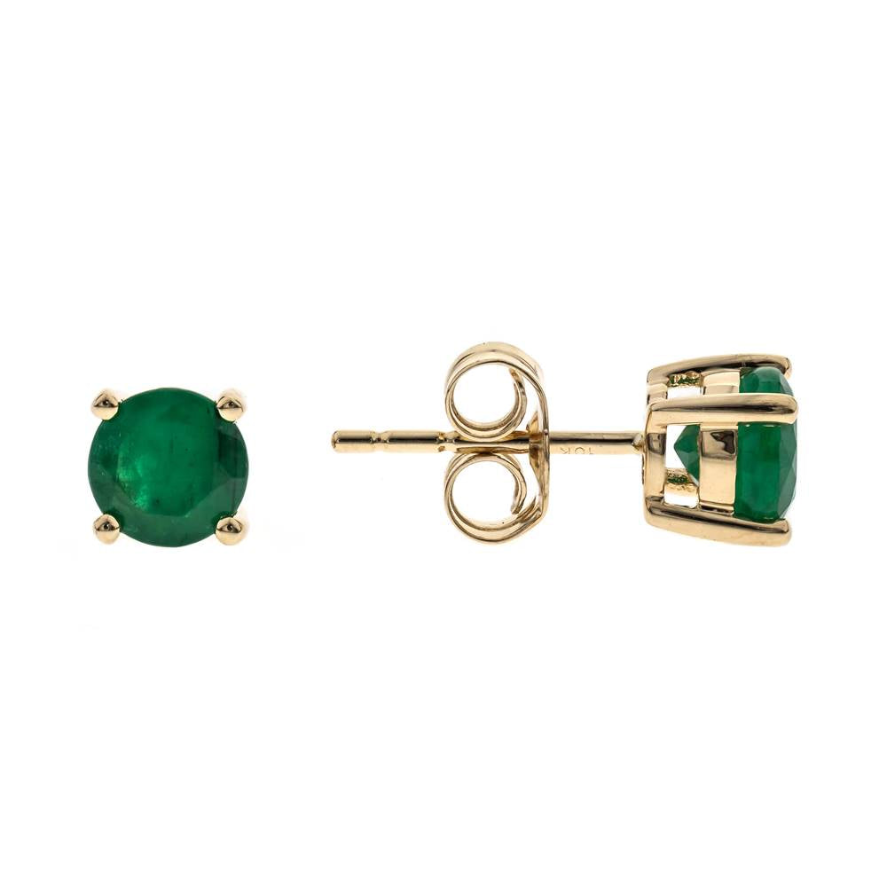 10KYG EMERALD STUD