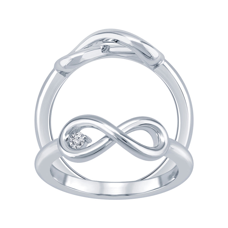 Sterling Silver Diamond Ring