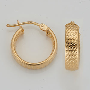 14KYG 4X10MM TEXT HOOP