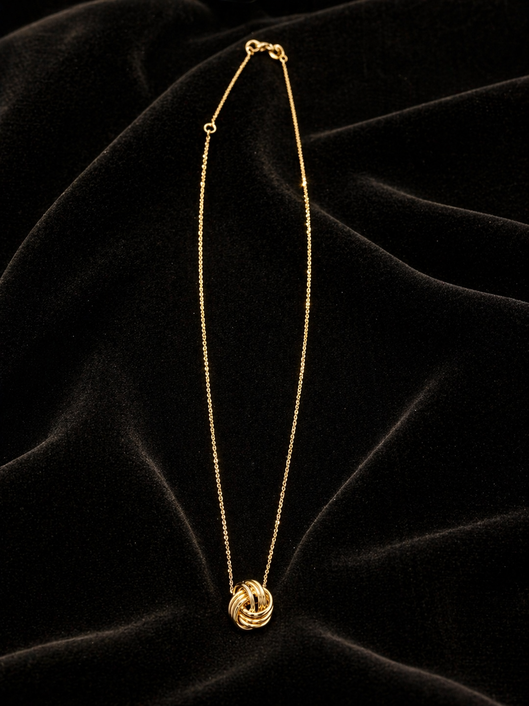 14KYG POL LOVE KNOT PEND