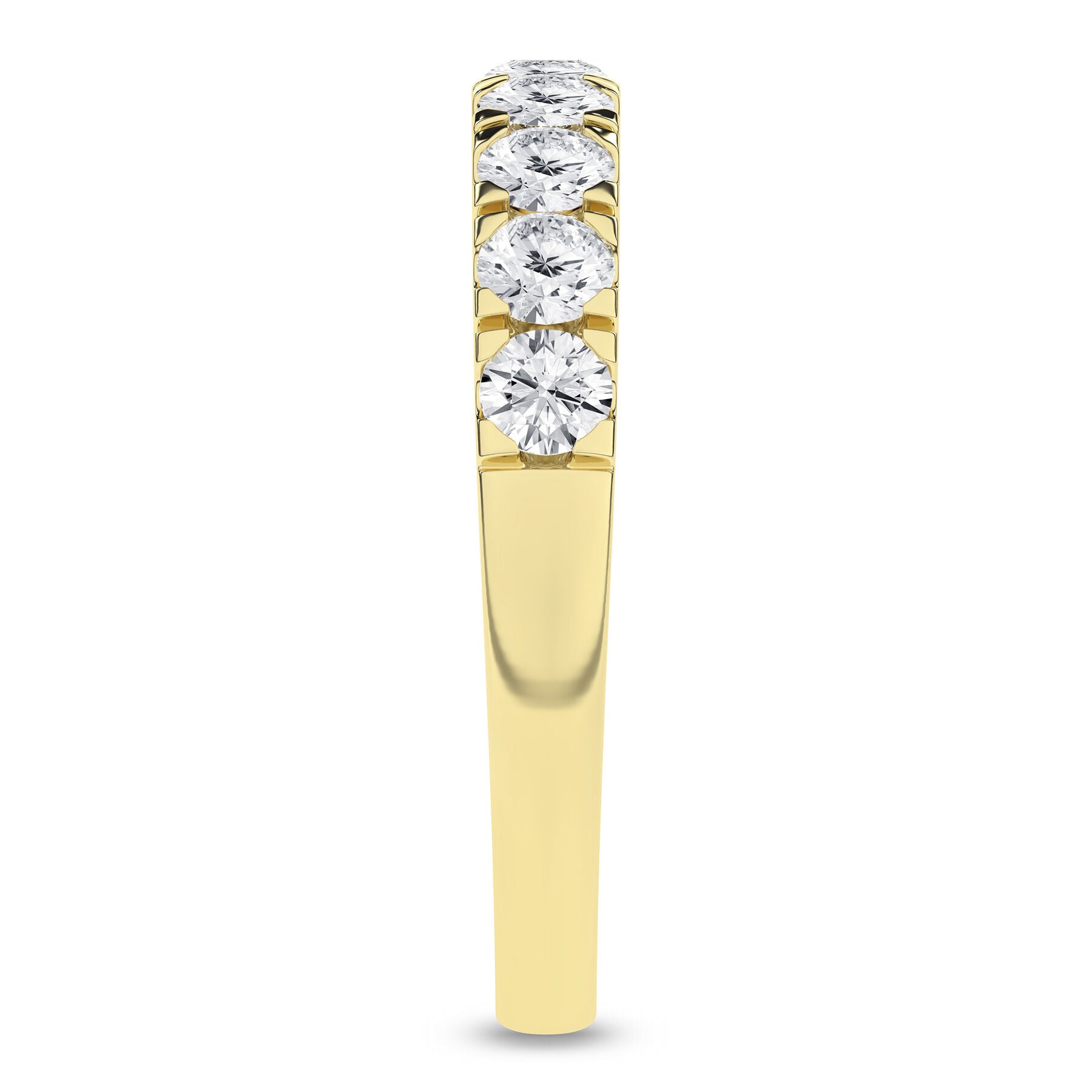 14K Yellow Gold Diamond Engagement Wedding Band