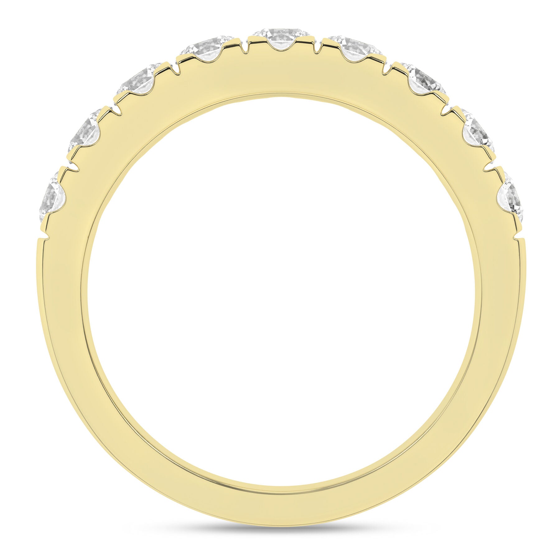14K Yellow Gold Diamond Engagement Wedding Band
