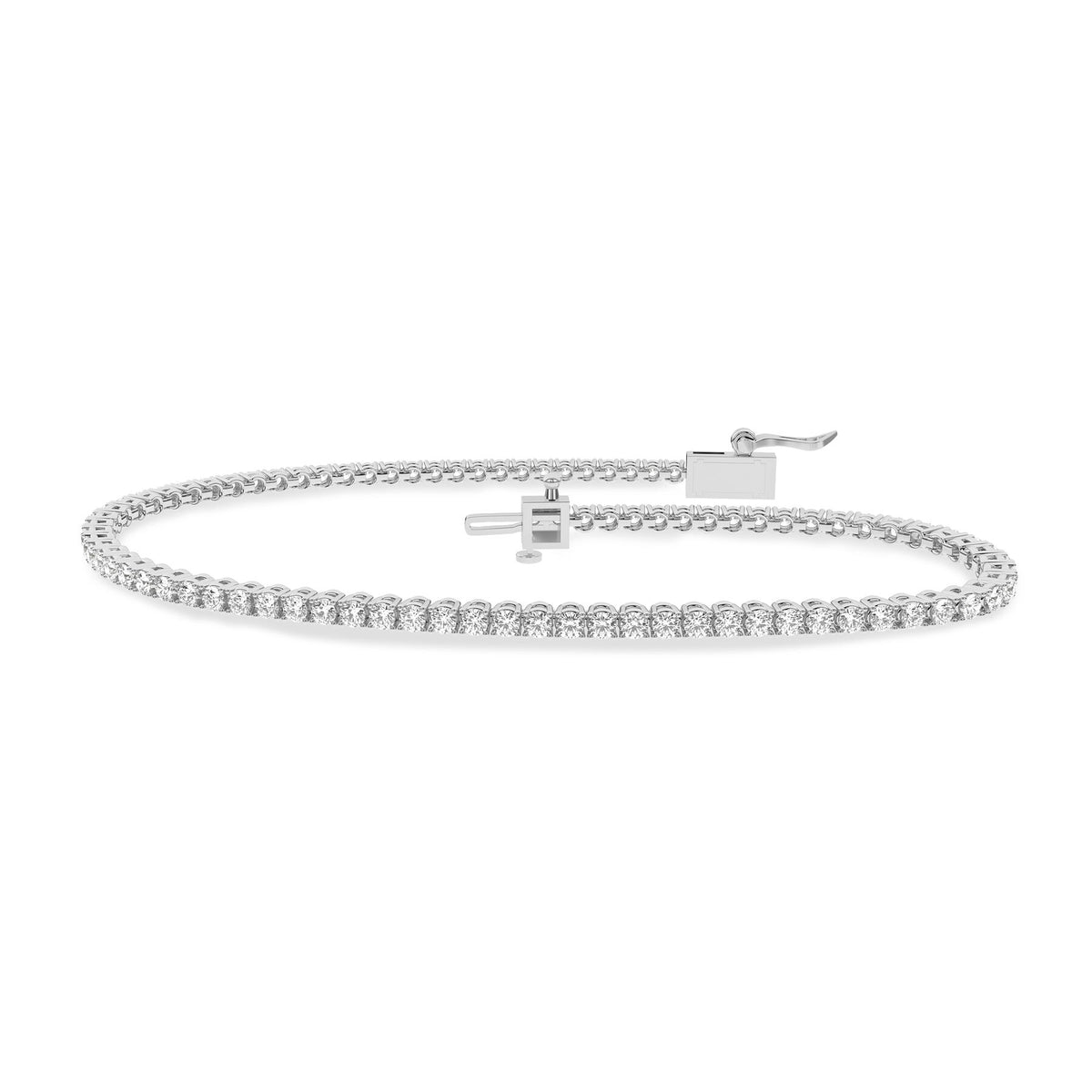 14K White Gold Tennis Bracelet