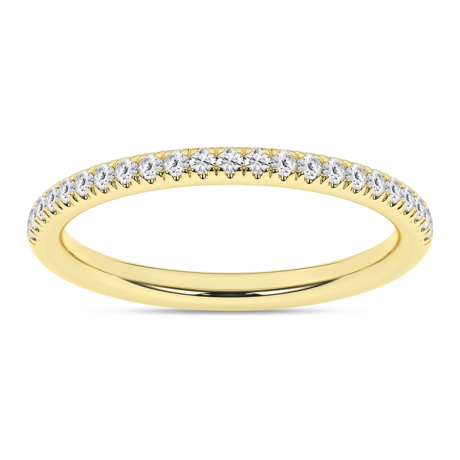 14K Yellow Diamond Gold Wedding Band