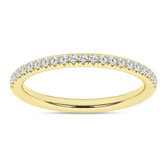 14K Yellow Diamond Gold Wedding Band